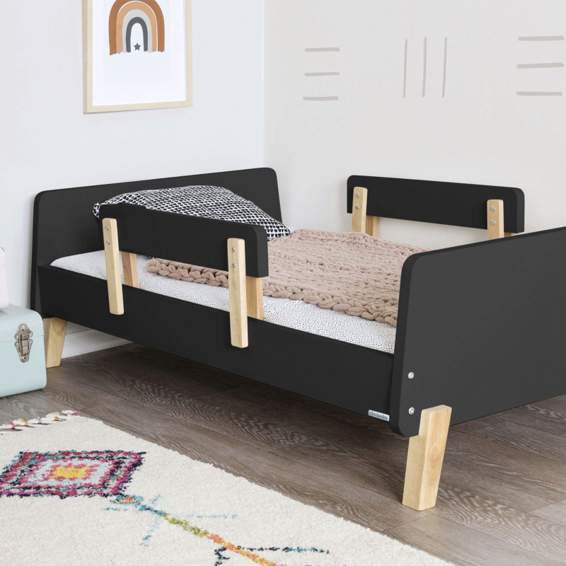 Muse Toddler Bed - Graphite/Natural