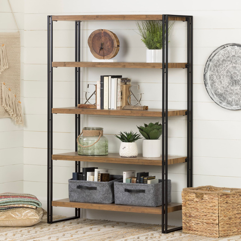 Shelf with 5 fixed shelves - Gimetri Bamboo