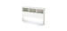 Spark Double Headboard with Bookcase - Solid White