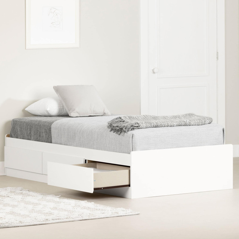 Matelot Single Bed 3 Drawers - Callesto Solid White