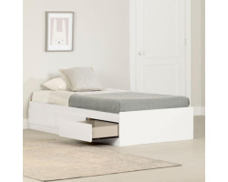 Matelot Single Bed 3 Drawers - Fusion Solid White