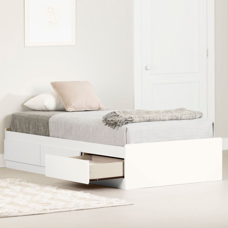 Munich Single Matelot 3 Drawer Bed - Solid White