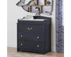 Rowing Changing Table With Drawers - Blueberry