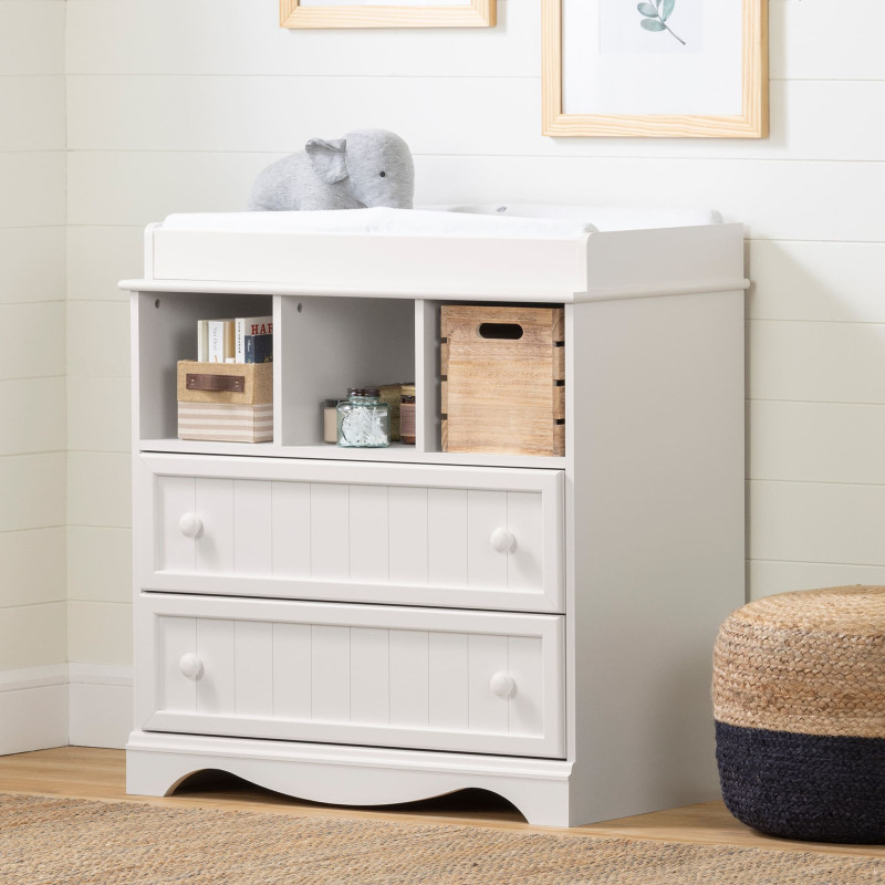 Savannah Changing Table - Solid White