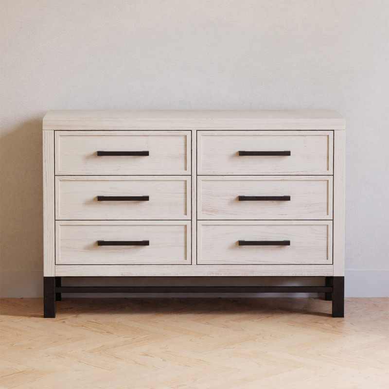 Newbern 6-Drawer Desk - White Wood