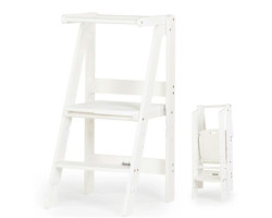 Folding Toddler Tower - White