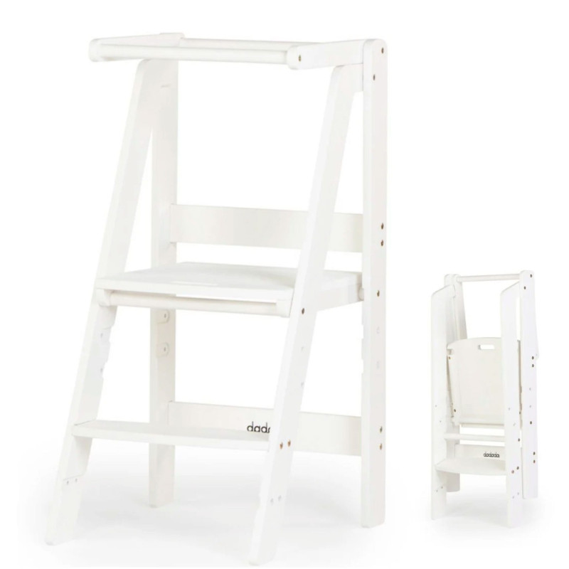 Folding Toddler Tower - White