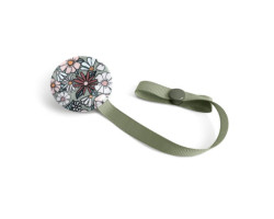 Pacifier Clip - Green Flower