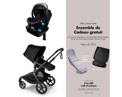 Bugaboo Poussette Kangaroo + Siège d'Auto Liing (Inclus Ensemble Gratuit Chancelière Hiver + Tapis Protecteur Clek)