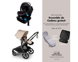 Bugaboo Poussette Kangaroo + Siège d'Auto Liing (Inclus Ensemble Gratuit Chancelière Hiver + Tapis Protecteur Clek)