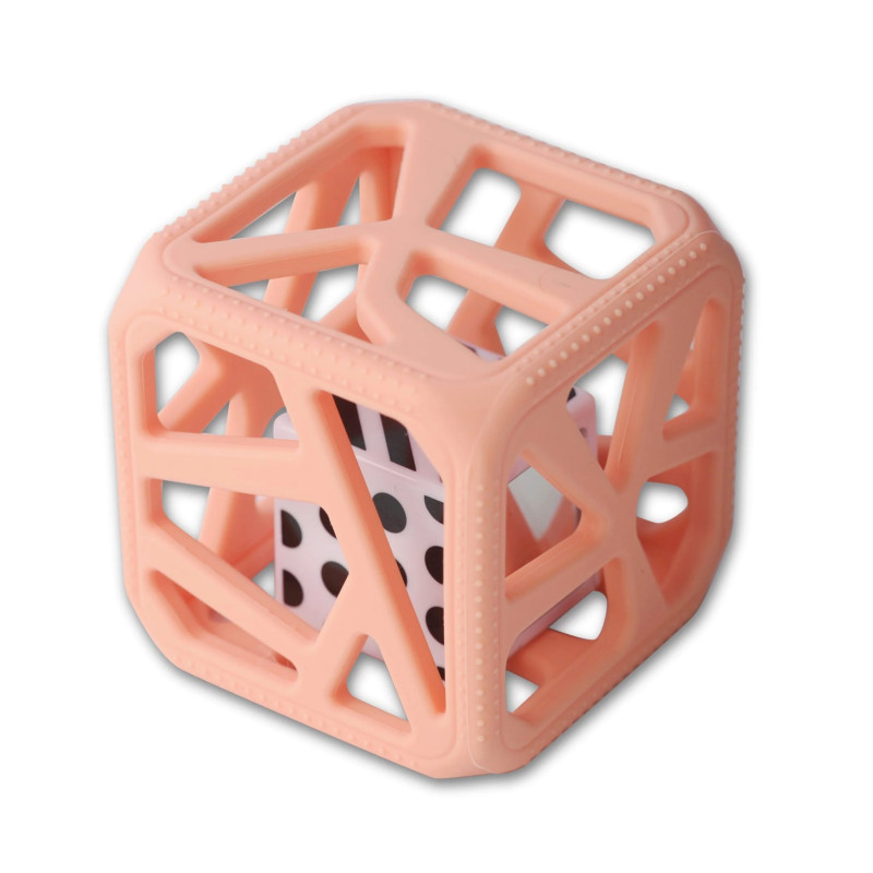 Peach Teething Cube