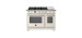 48" Freestanding Gas Range, 6 Sealed Burners, Ivory, Bertazzoni HER486BTFGMAVT