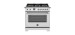 36" Freestanding Gas Range, 6 Sealed Burners, Stainless Steel, Bertazzoni HER366BCFGMXT