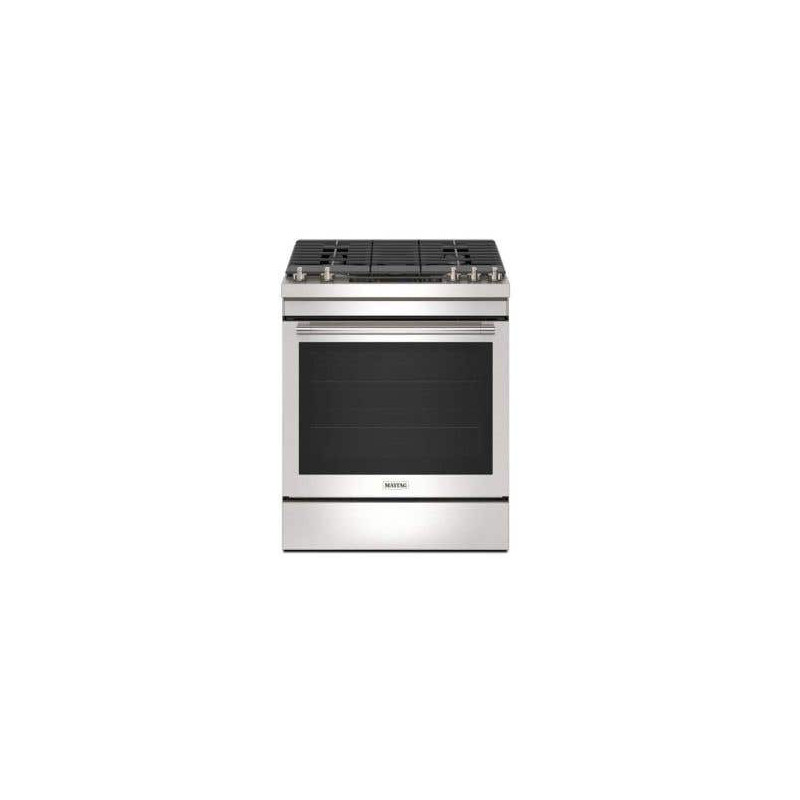 30" Slide-In Gas Range, 5 Sealed Burners, Stainless Steel, Maytag MGS8800PZ