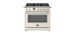 36" Freestanding Gas Range, 6 Sealed Burners, Ivory, Bertazzoni Heritage Series HER366BCFGMAVT