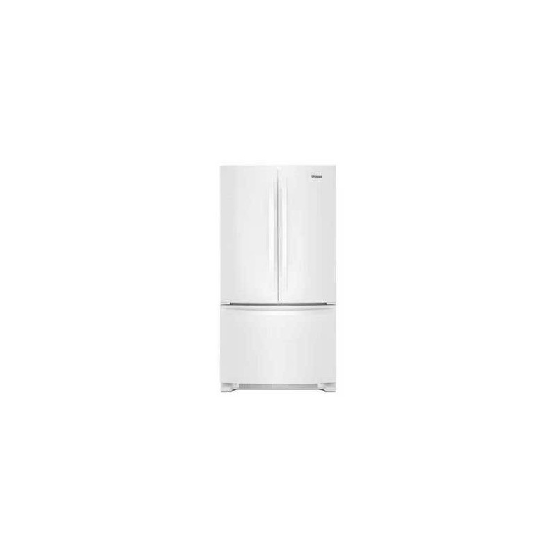 Réfrigérateur 36 in. porte française, congélateur en bas, 25 pi.cu., blanc, Whirlpool® WRFF3036RW