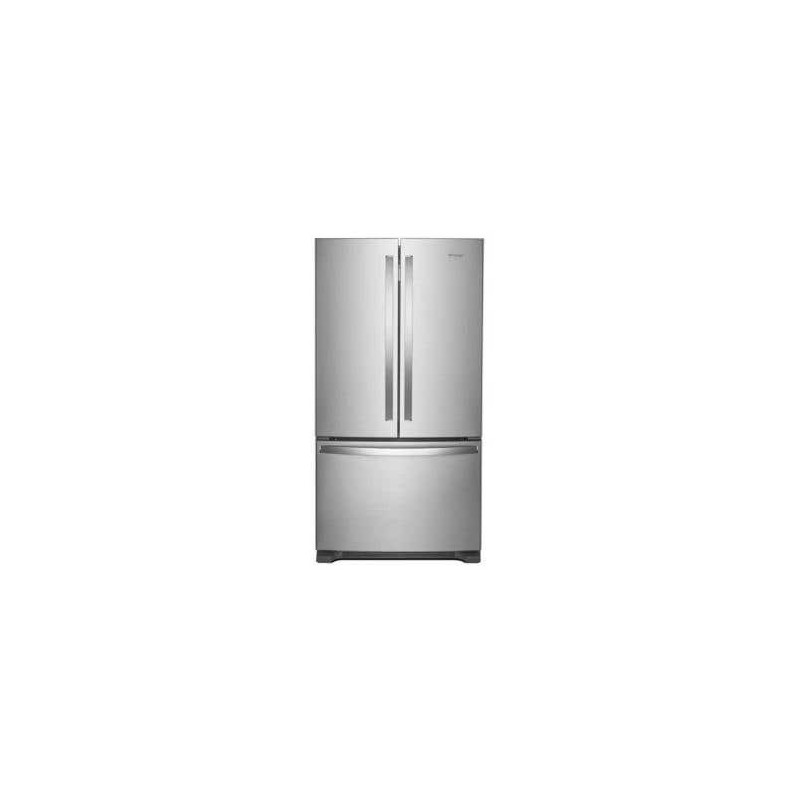 Réfrigérateur 36 in. porte française, congélateur en bas, 25 pi.cu., acier inoxidable, Whirlpool® WRFF3036RZ