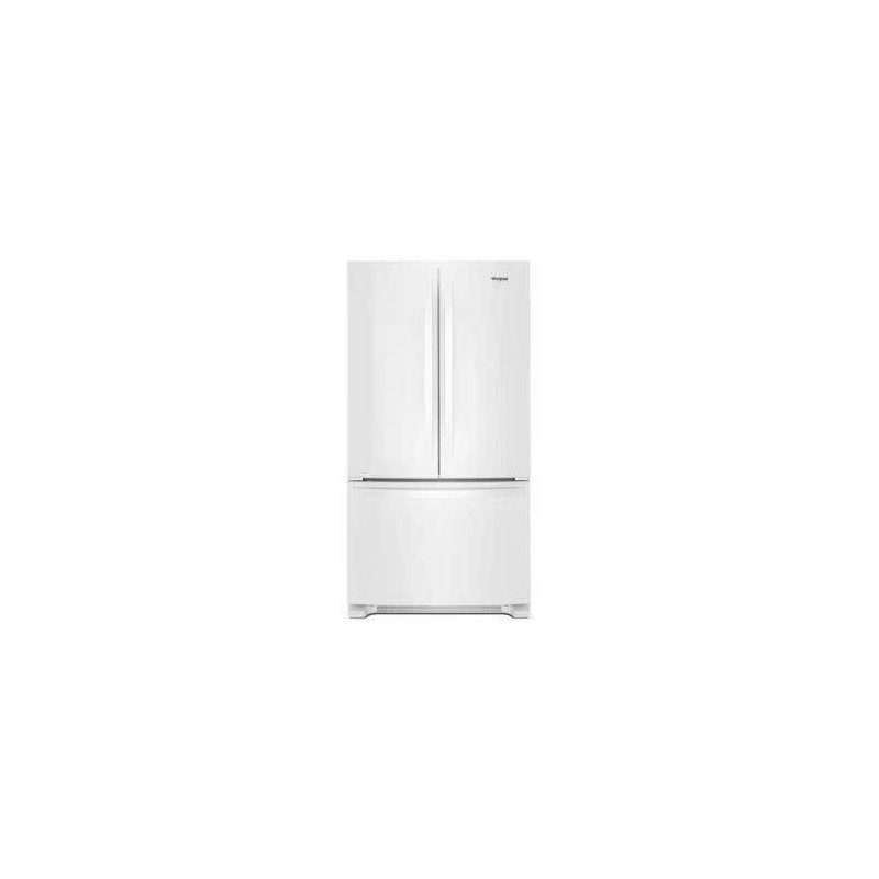 Réfrigérateur 36 in. porte française, congélateur en bas, 25 pi.cu., blanc, Whirlpool® WRFF3236RW