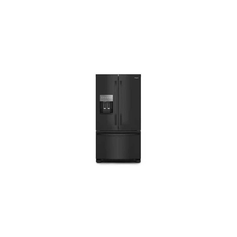 Réfrigérateur 36 in. porte française, congélateur en bas, 25 pi.cu., noir, Whirlpool® WRFF3436RB