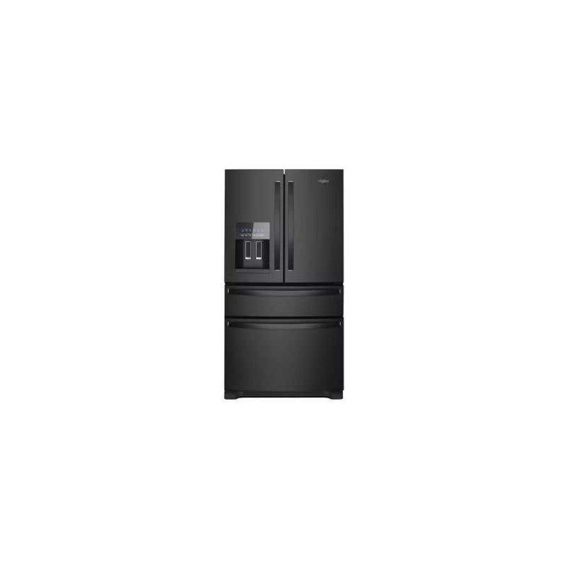 Réfrigérateur 36 in. porte française, congélateur en bas, 25 pi.cu., noir, Whirlpool® WRMF3636RB