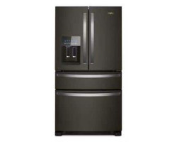 36 in. refrigerator French Door, Bottom Freezer, 25 cu.ft., Black Stainless Steel, Whirlpool® WRMF3636RV