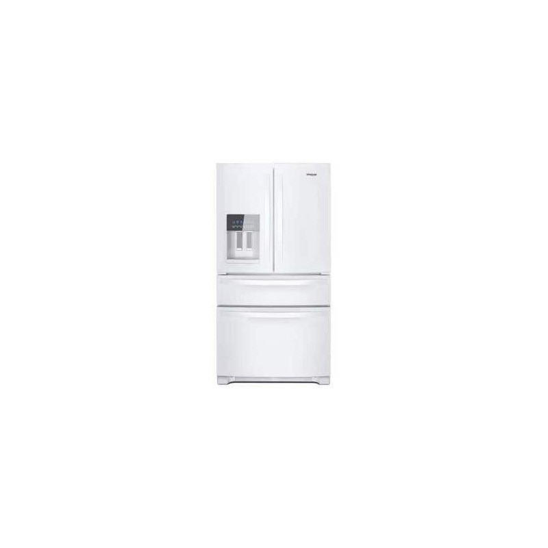 Réfrigérateur 36 in. porte française, congélateur en bas, 25 pi.cu., blanc, Whirlpool® WRMF3636RW