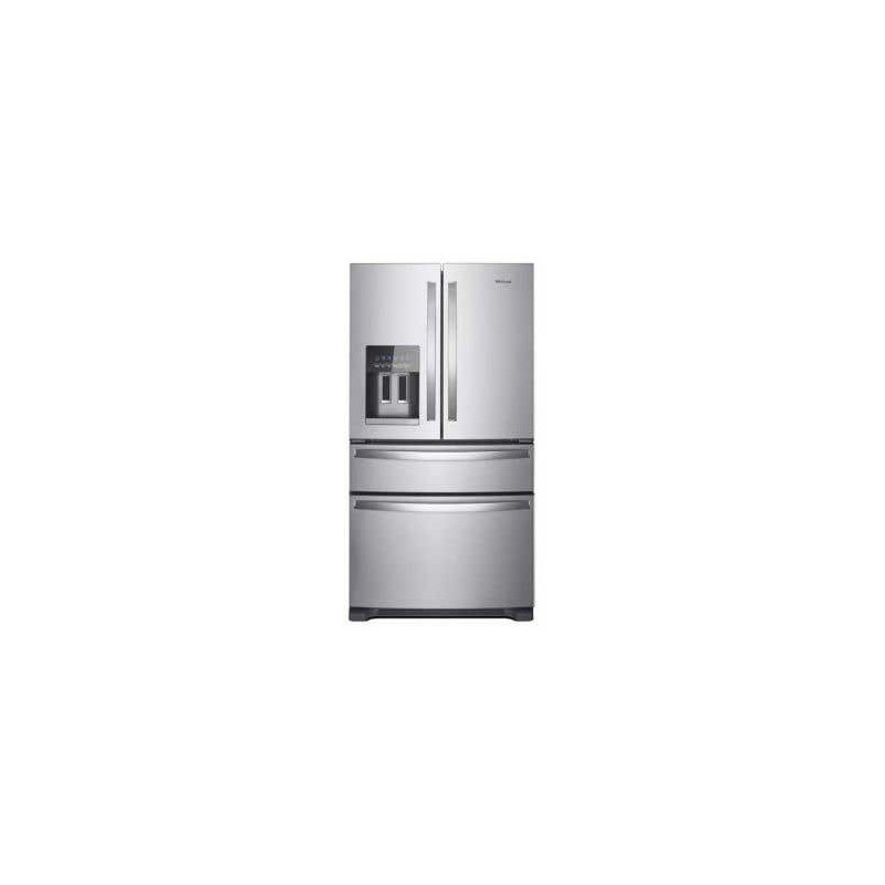 Réfrigérateur 36 in. porte française, congélateur en bas, 25 pi.cu., acier inoxidable, Whirlpool® WRMF3636RZ