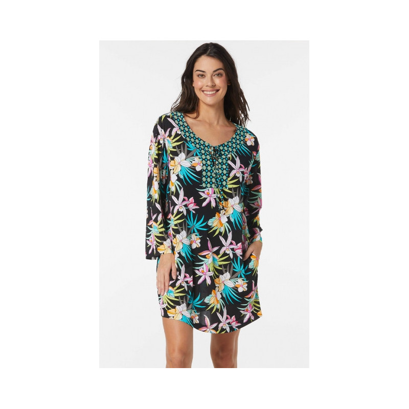 Beach House Caftan Faye - TROPIC BLOOM