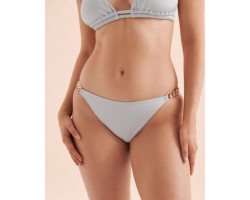 SANTEMARE Bas de bikini brésilien à anneaux dorés