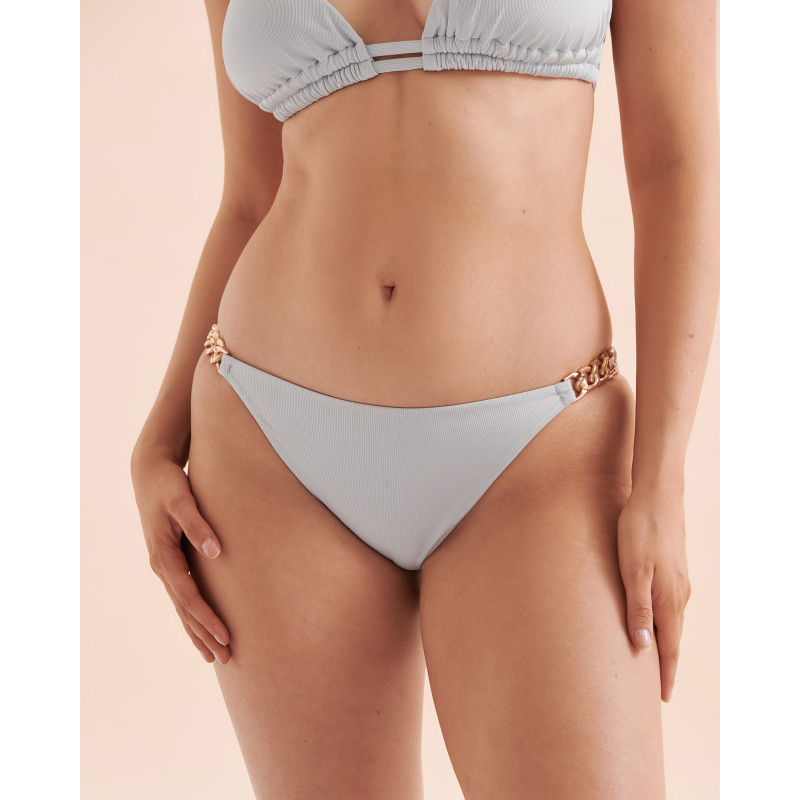 SANTEMARE Bas de bikini brésilien à anneaux dorés