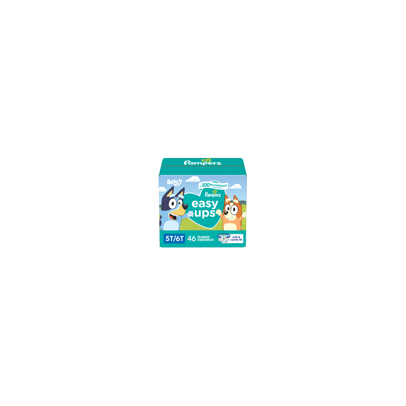 PAMPERS Easy Ups sous-vêtements d'entraînement pour garçons, 5T/6T, 46 unités