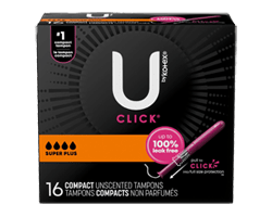 U BY KOTEX Click tampons...