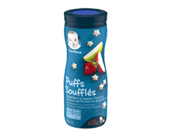 GERBER Gerber soufflés, fraise et pomme, 42 g