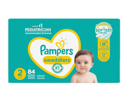 PAMPERS Swaddlers couches taille 2, 84 unités