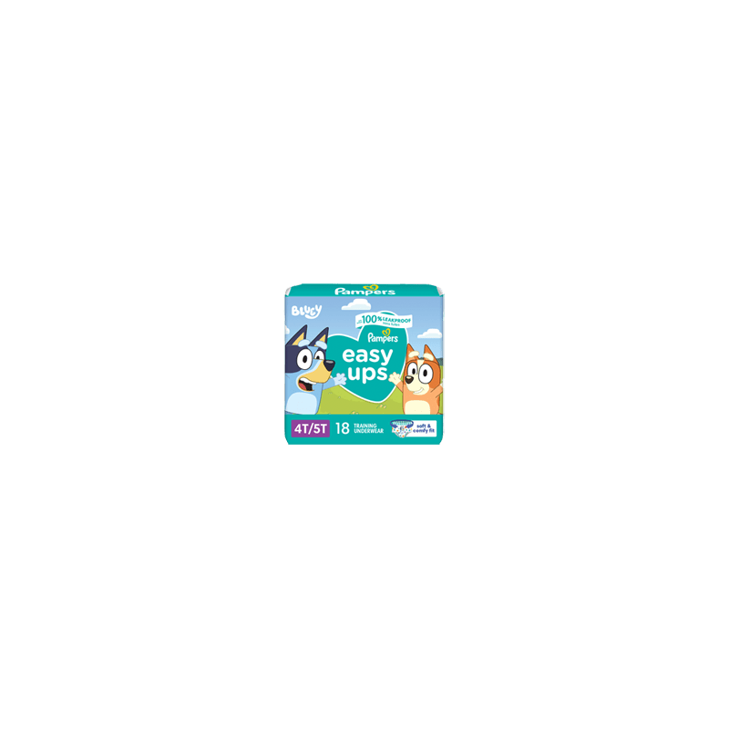 PAMPERS Easy Ups sous-vêtements d'entraînement taille 6 4T/5T pour garçons, 18 unités