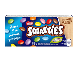 NESTLÉ Smarties chocolat au lait enrobé d'une coquille de sucre, 75 g