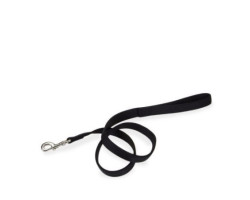 2-ply black nylon leash