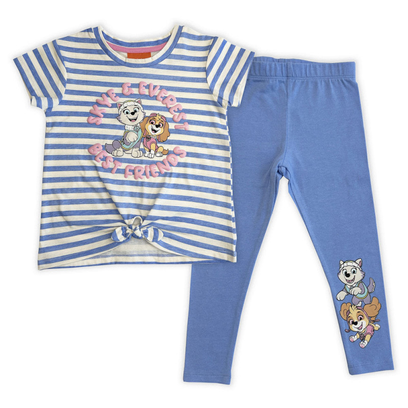 T-shirt et legging 2 pièces à manches courtes Paw Patrol - Bleu