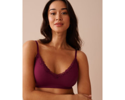 Bralette côtelée sans coutures doublure légère