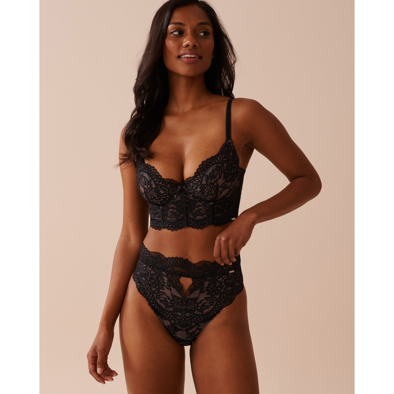 Soutien-gorge corset sans doublure en dentelle