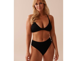 Haut de bikini triangle texturé