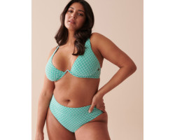 Haut de bikini plongeant GREEN TILE