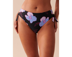 Bas de bikini taille haute noué NEON FLOWERS