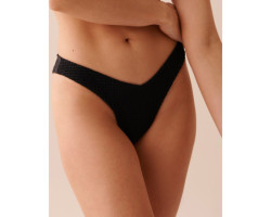 Bas de bikini tanga texture nid d'abeilles