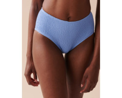 Bas de bikini cheeky taille haute texture nid d'abeilles