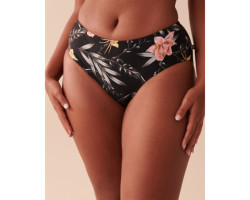 Bas de bikini taille mi-haute TROPICAL