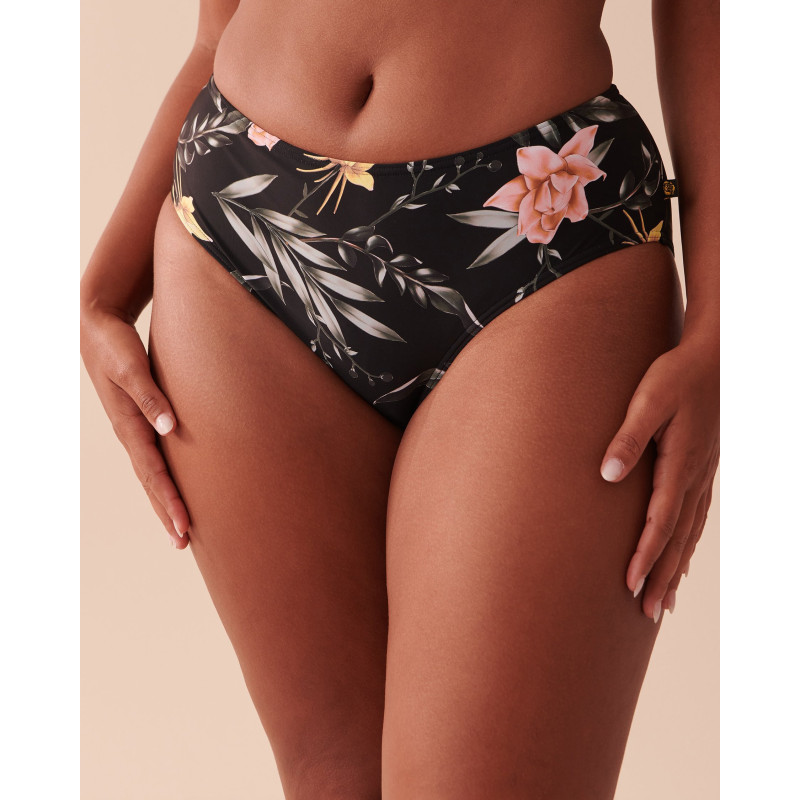 Bas de bikini taille mi-haute TROPICAL