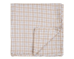 Cream Checked Chiffon