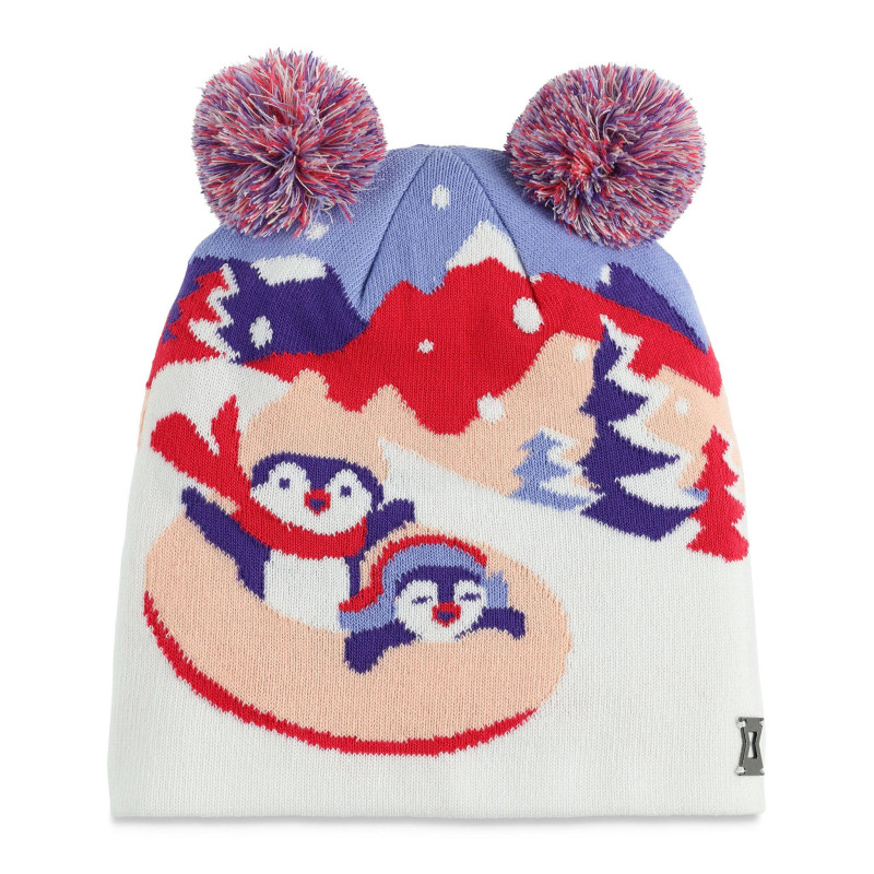 Penguin Hat with Pom Poms 2-7 years