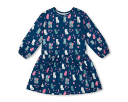 Cat Print Dress 7-10 years